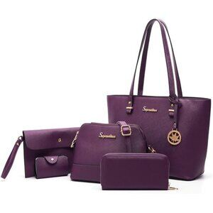Soperwillton Handbag for Women Wallet Tote Bag Shoulder Bags Top Handle Satchel